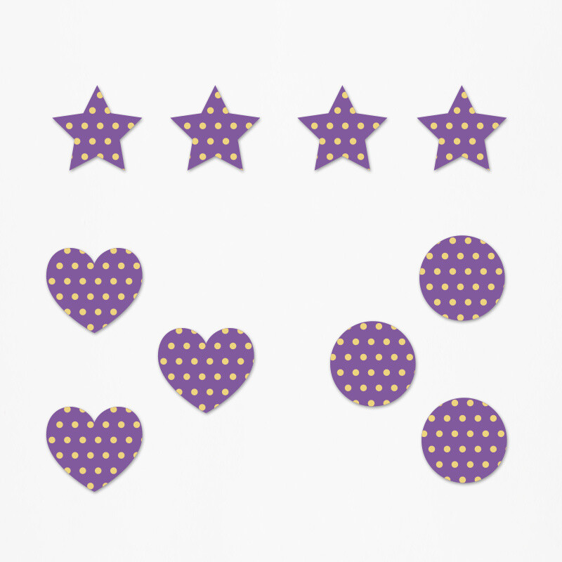 Ξύλινα διακοσμητικά Ariel Pattern mix/ 10τμχ(2cm)