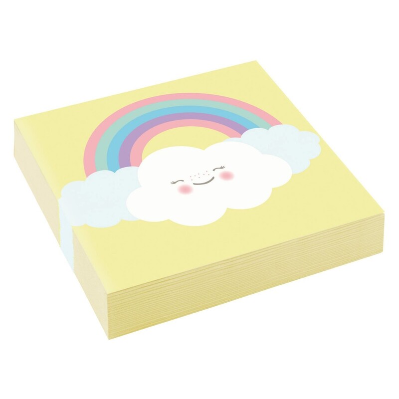 Χαρτοπετσέτες γλυκού 25εκ. Rainbow & cloud /20 τεμ