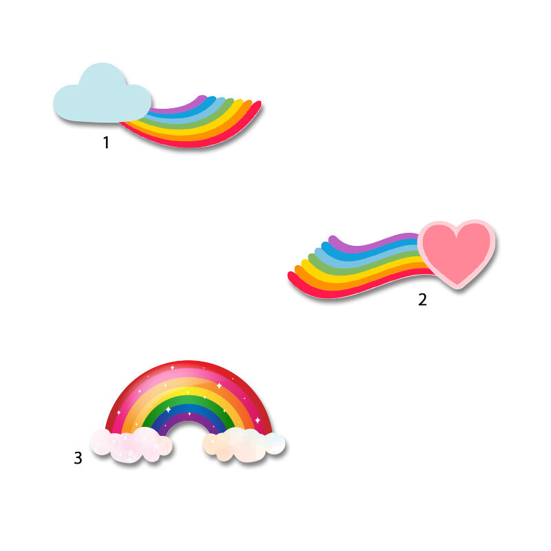 Διακοσμητική φιγούρα Rainbow 10cm Ξύλινη/1τμχ