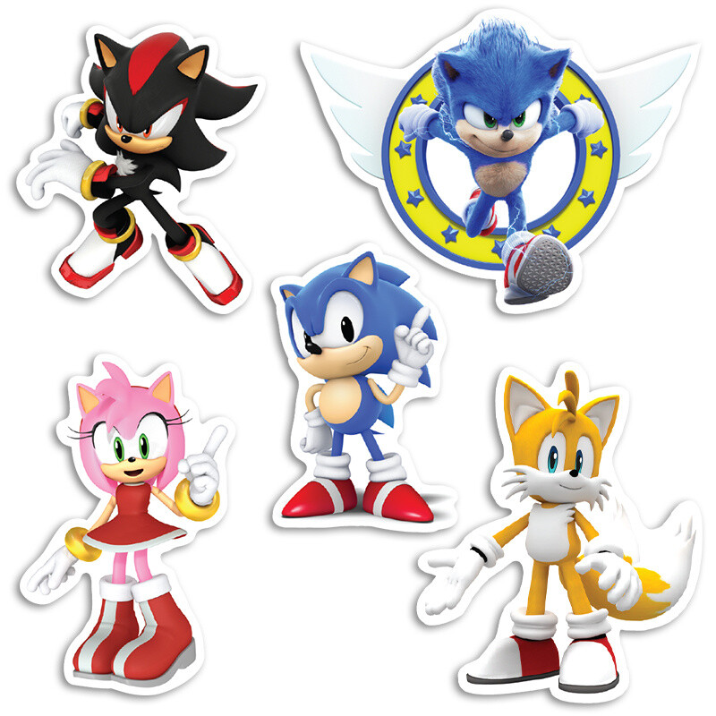 Αυτοκόλλητα Sonic 10cm / 8τμχ