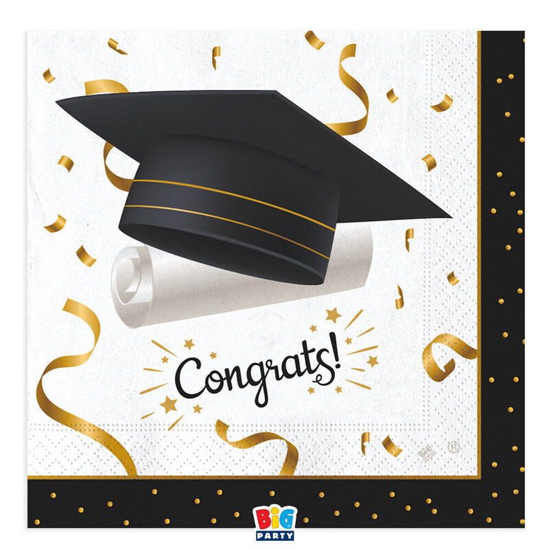 Χαρτοπετσέτα φαγητού Congrats! / 16 τμχ