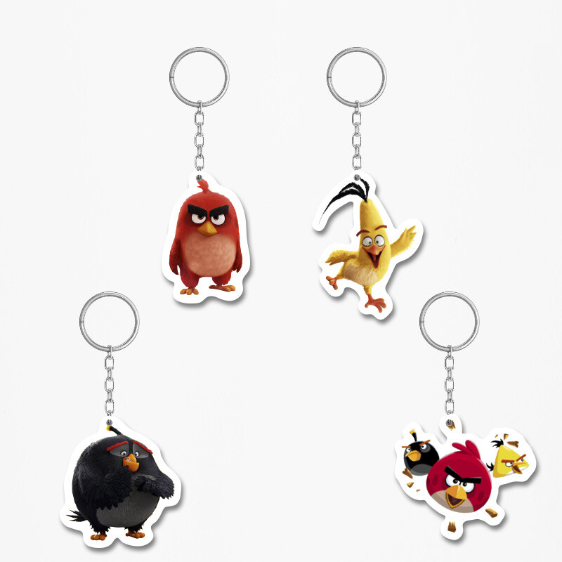 Ξύλινα Μπρελόκ Angry Birds 5cm/ 4τμχ
