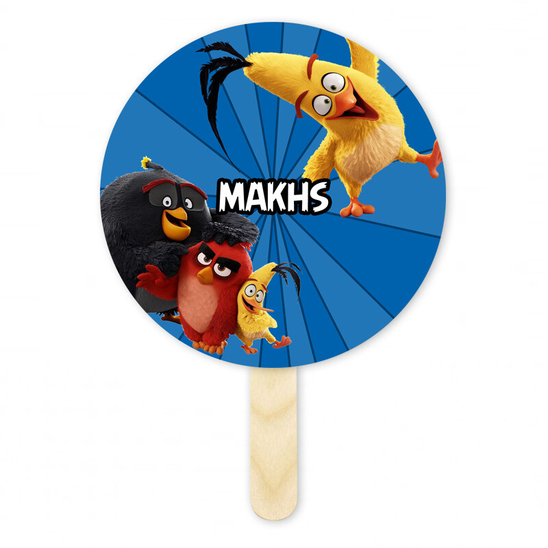 Βεντάλια Χάρτινη με όνομα Angry Birds κύκλος