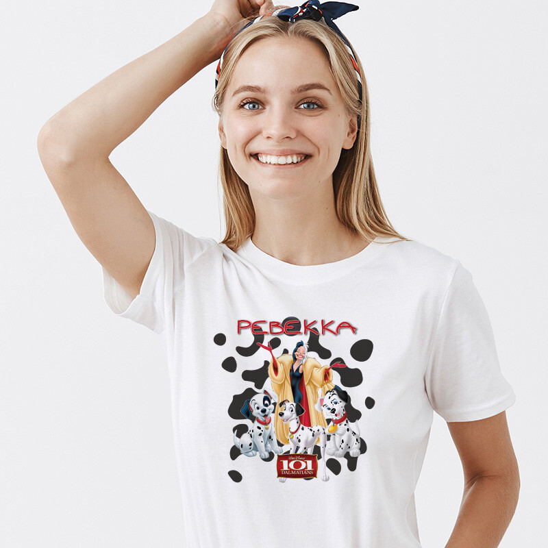 Γυναικείο T-shirt 101 Σκυλάκια Δαλματίας για την Μαμά με όνομα
