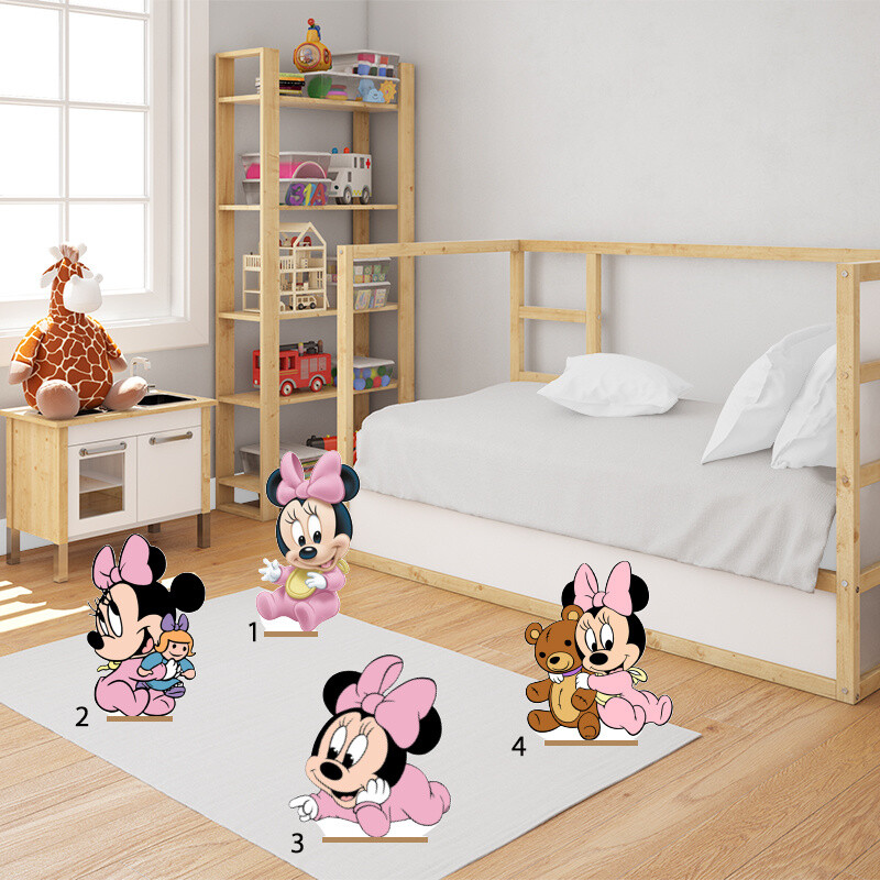 Διακοσμητική φιγούρα Baby Minnie 50cm Ξύλινη με βάση/1 τμχ