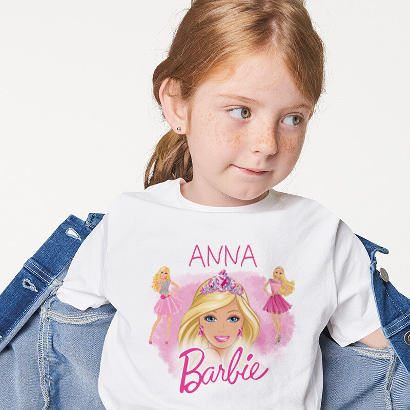 Παιδικό T-shirt Barbie για κορίτσι με όνομα