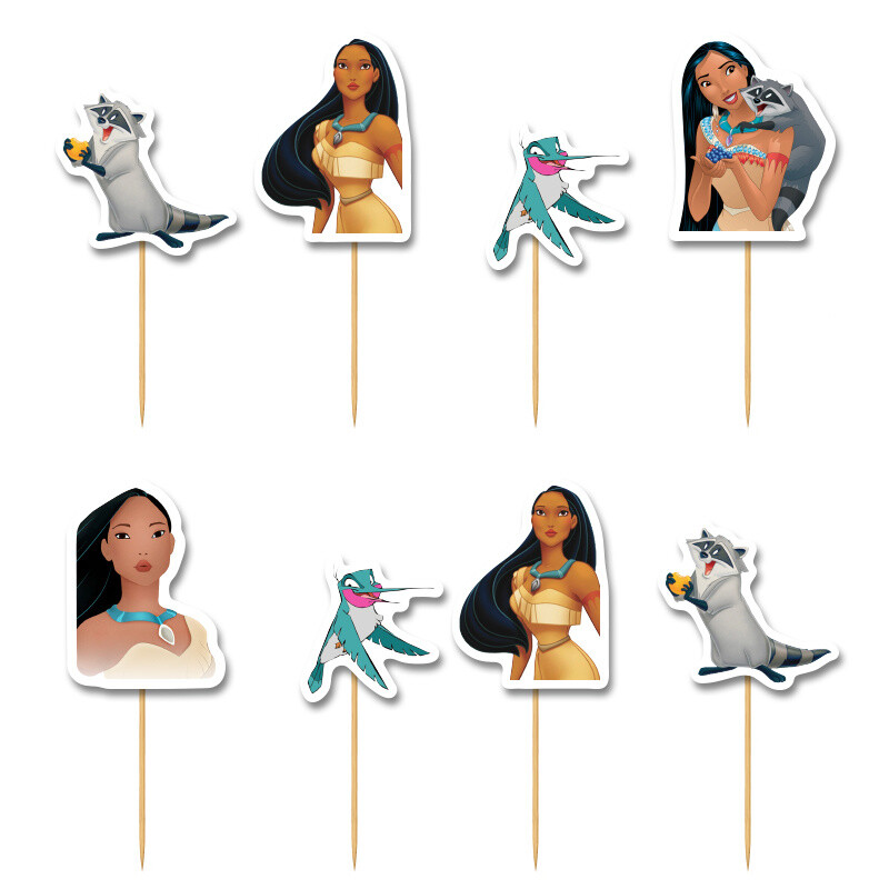 Cupcake toppers Pocachontas 10cm / 8τμχ
