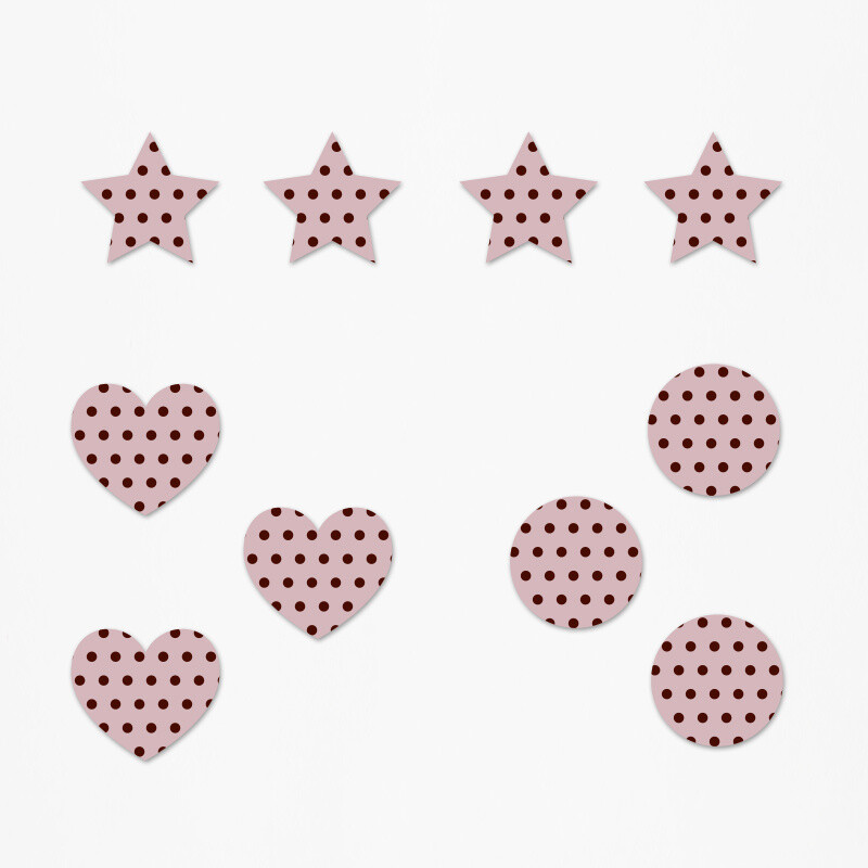 Ξύλινα διακοσμητικά Ονειροπαγίδα Κορίτσι Pattern mix/ 10τμχ(2cm)