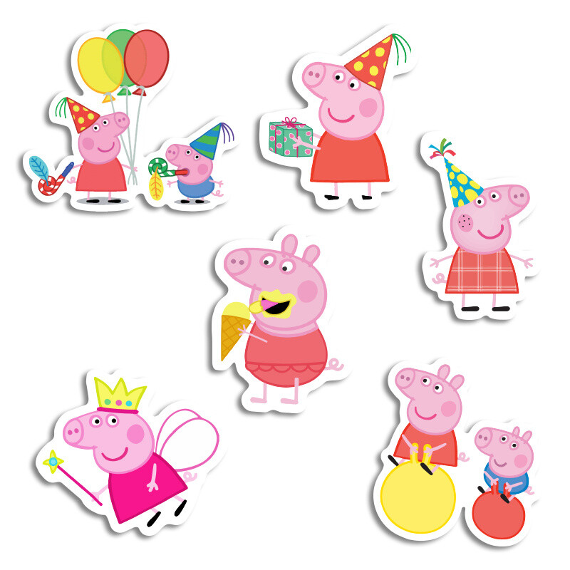 Αυτοκόλλητα Peppa 10cm / 8τμχ