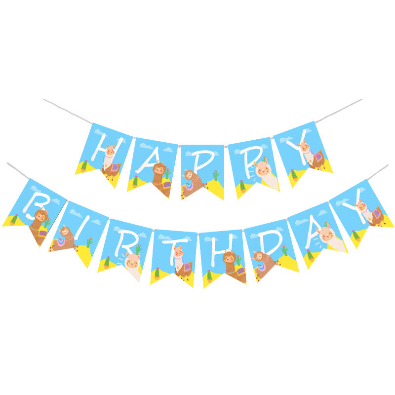 Γιρλάντα Γράμματα Λάμα Happy Birthday