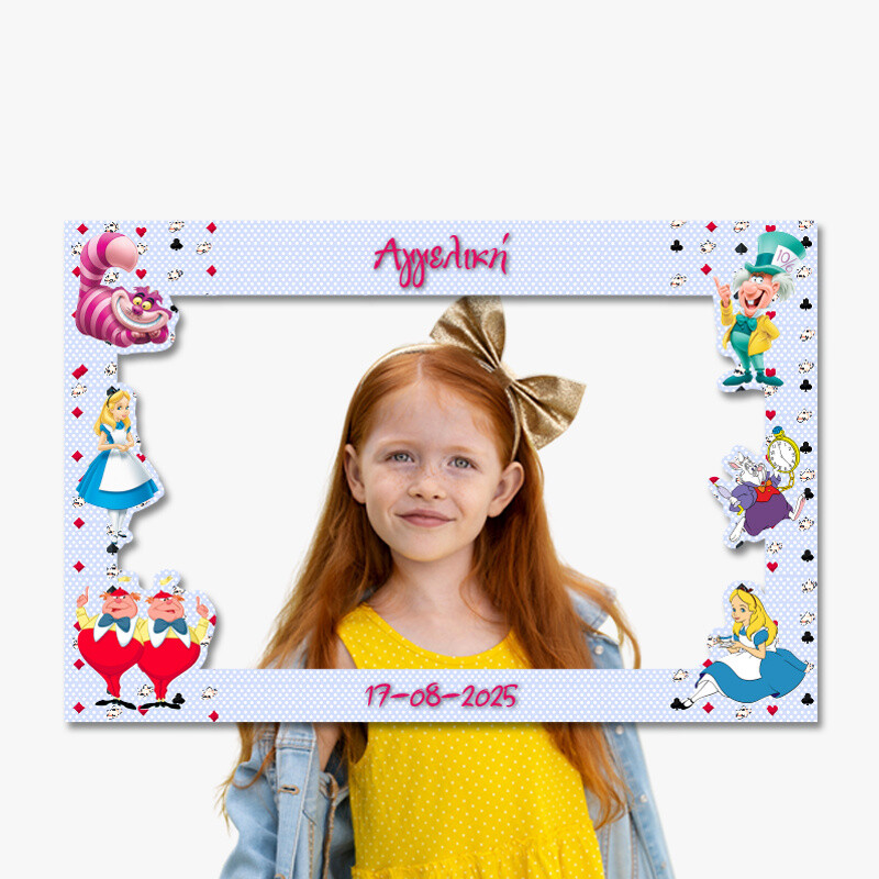 Κάδρο Photobooth Αλίκη στη Χώρα των Θαυμάτων για φωτογραφίες/ 60cm*40cm
