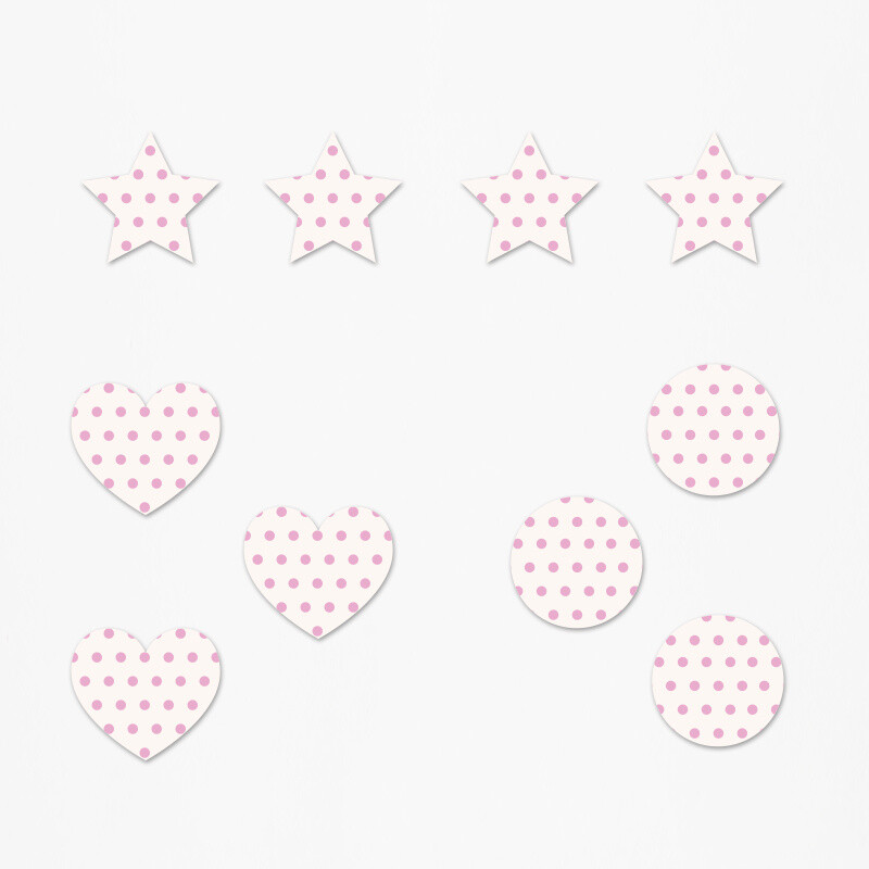 Ξύλινα διακοσμητικά Μπαλαρίνα Pattern mix/ 10τμχ(2cm)