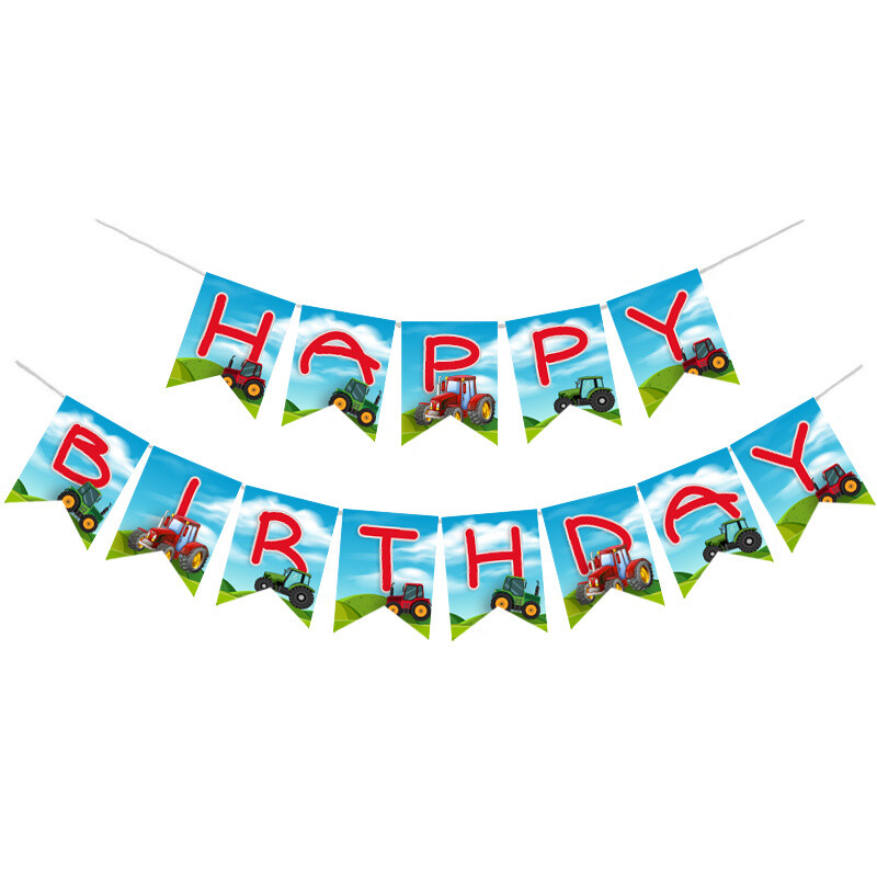 Γιρλάντα Γράμματα Ο μικρός Τρακτεράκιας Happy Birthday