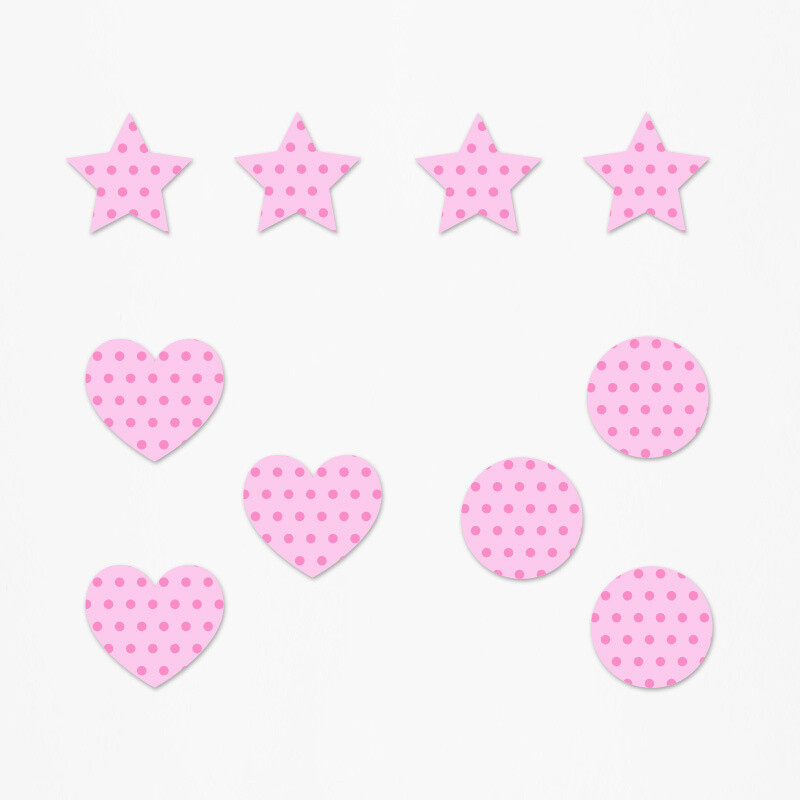 Ξύλινα διακοσμητικά Μάτι Κορίτσι Pattern mix/ 10τμχ(2cm)