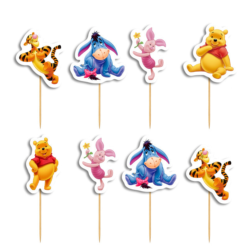 Cupcake toppers Winnie The Pooh 10cm / 8τμχ
