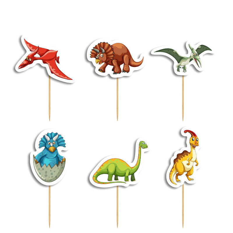 Cupcake toppers Δεινόσαυροι 10cm / 8τμχ