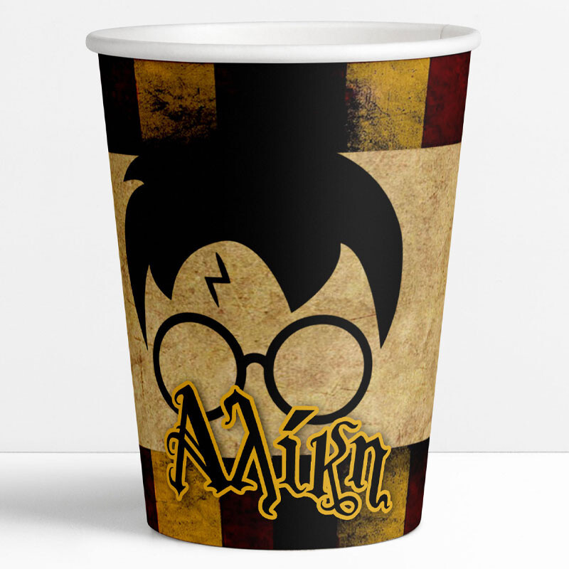 Ποτηράκια χάρτινα με όνομα Harry Potter / 8τμχ
