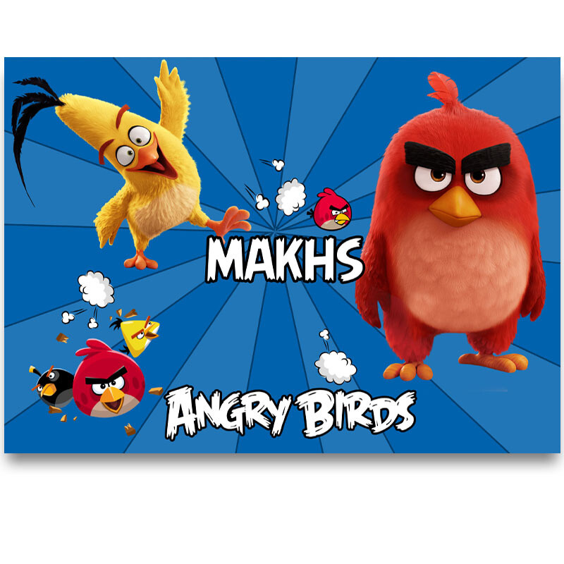 Σουπλά χάρτινο με όνομα Angry Birds / Α4 (21cm*29,7cm)