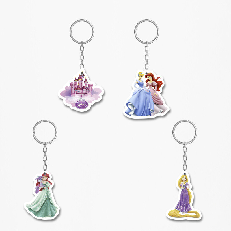 Ξύλινα Μπρελόκ Disney Princess 5cm/ 4τμχ