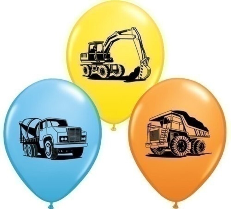 Μπαλόνια 11 Construction Trucks Assortment /25 τεμ