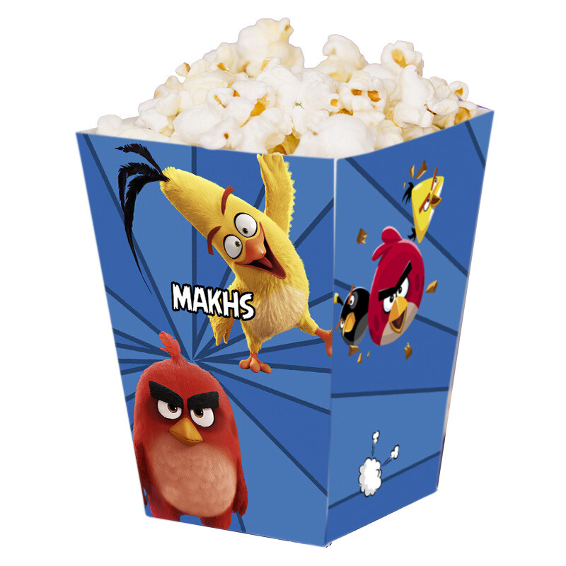 Κουτί Pop Corn με όνομα Angry Birds 15cmx9cmx9cm