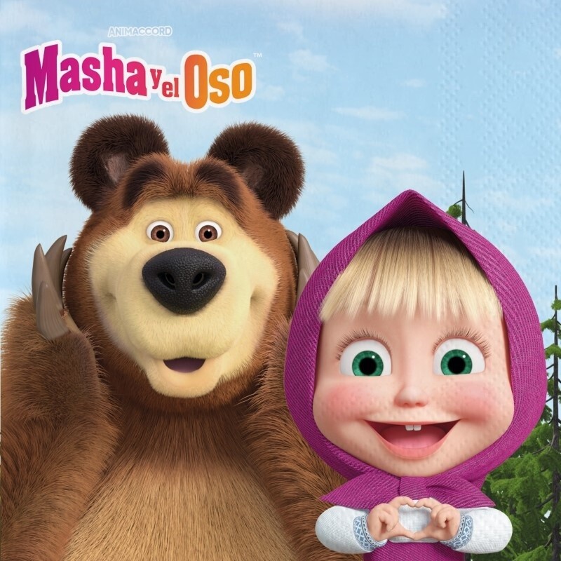 Χαρτοπετσέτες Φαγητού 33Χ33 Masha e Orso / 20τεμ.