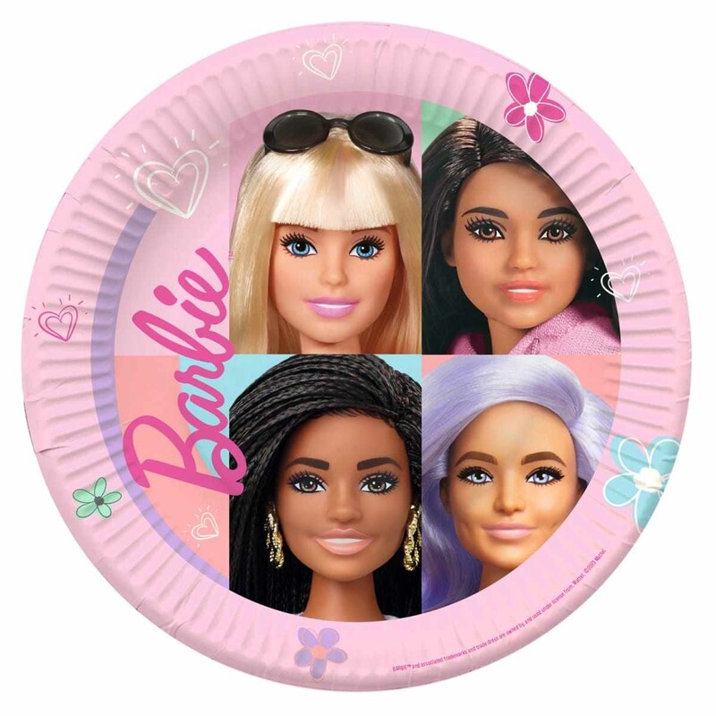 Χάρτινα πιάτα φαγητού Barbie Sweet Life 23cm / 8τμχ