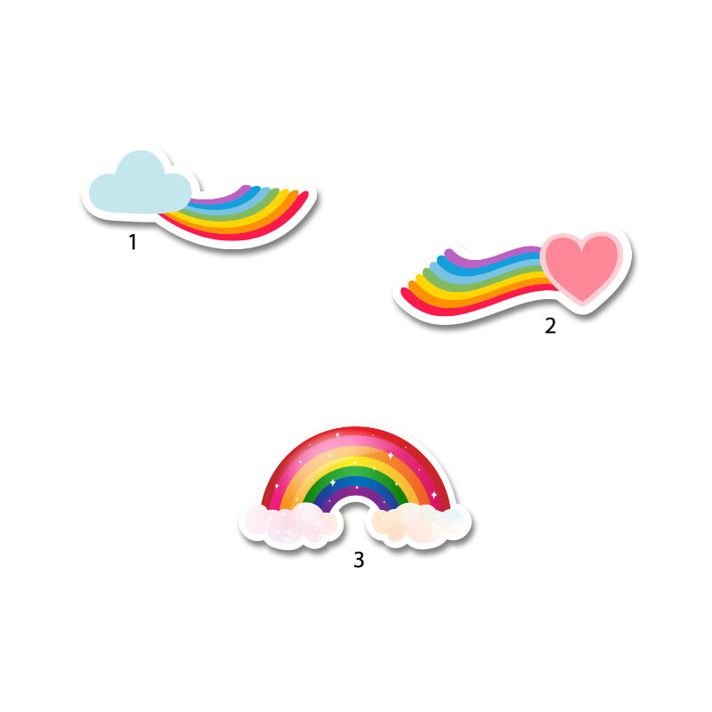 Διακοσμητική φιγούρα Rainbow 5cm Ξύλινη/1τμχ