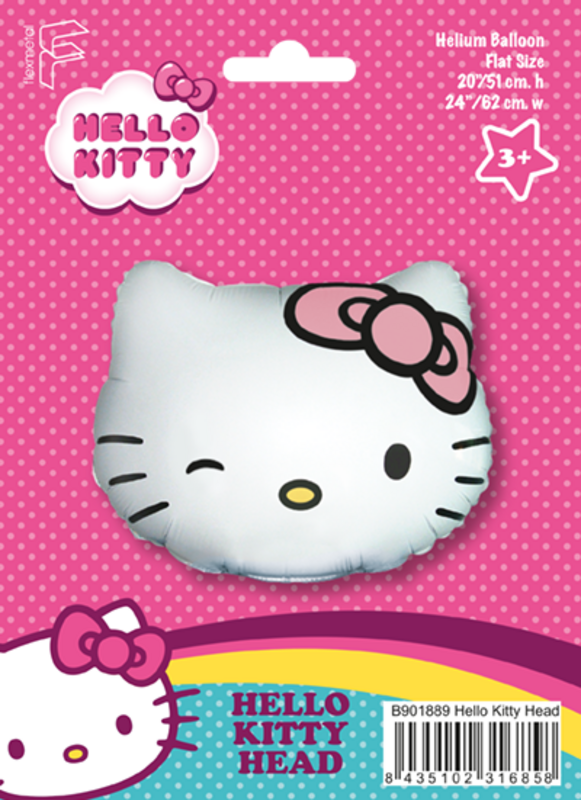Μπαλόνι Φοιλ Σχήμα Κεφάλι Hello Kitty 51 x 53 εκ - Συσκευασμένο