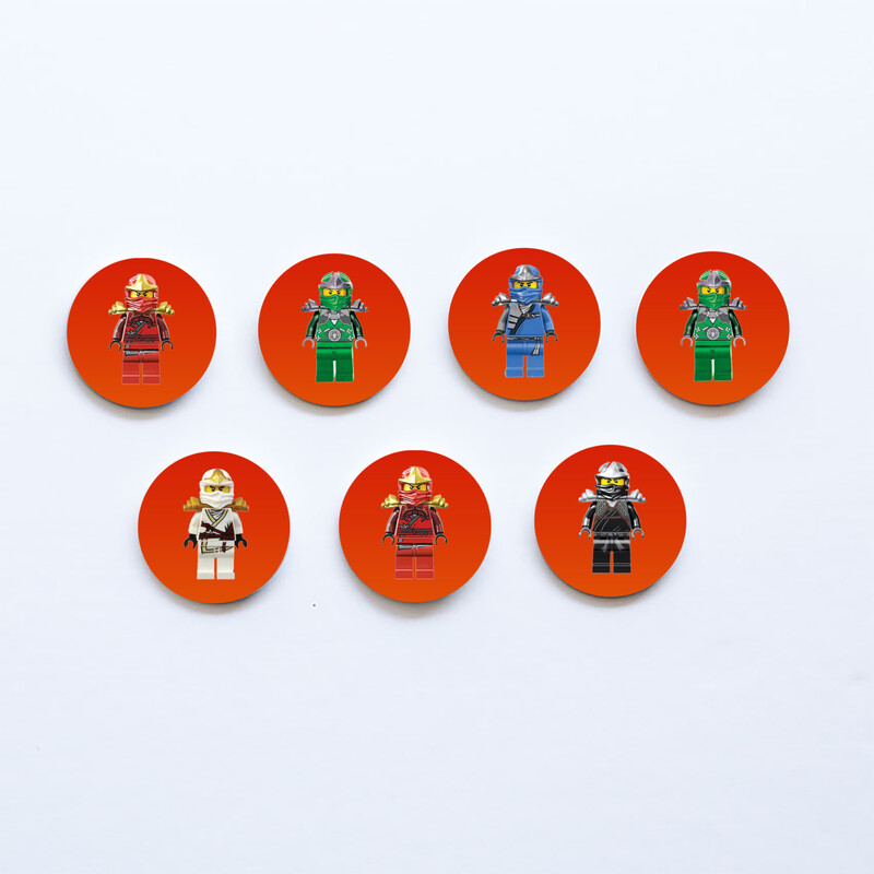 Ξύλινες Κονκάρδες Ninjago / 8τμχ