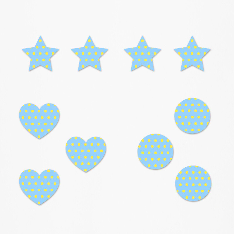 Ξύλινα διακοσμητικά Λάμα Pattern mix/ 10τμχ(2cm)