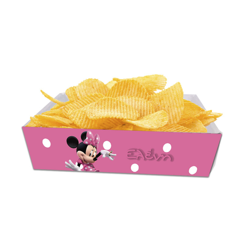 Κουτάκια για πατατάκια Minnie με όνομα 8τμχ/ 15cmx10cmx4cm