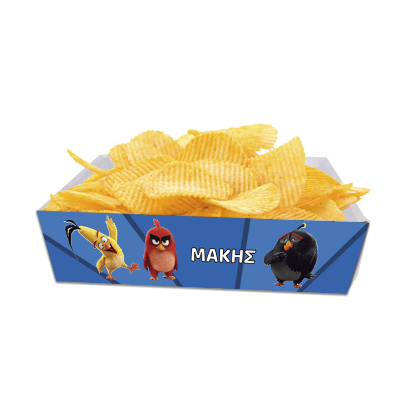 Κουτάκια για πατατάκια Angry Birds με όνομα 8τμχ/ 15cmx10cmx4cm