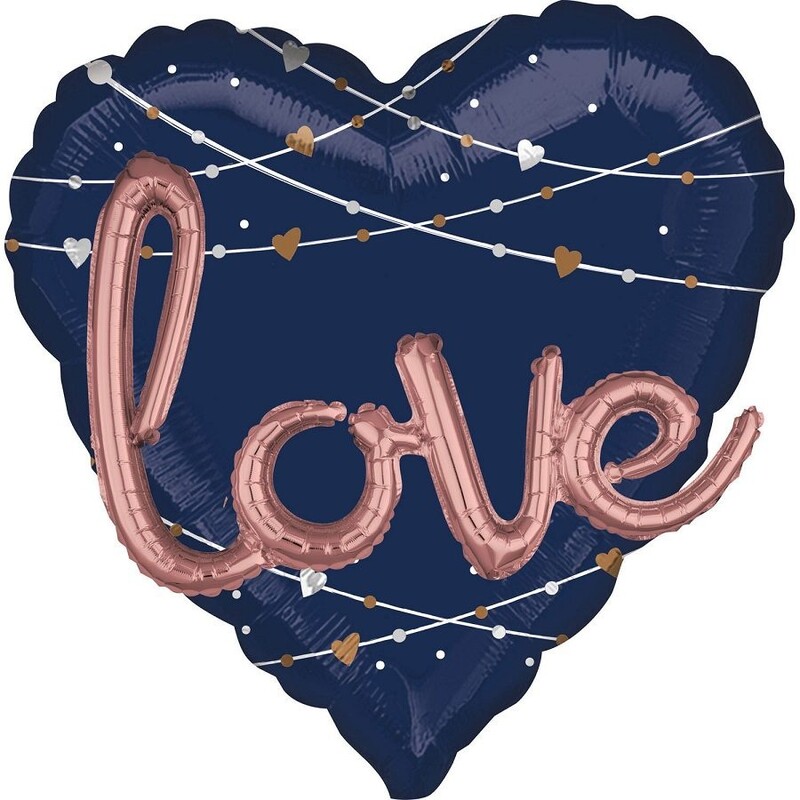 Μπαλόνι Φοιλ Multi-Balloon Navy Wedding / 91εκ x 91εκ
