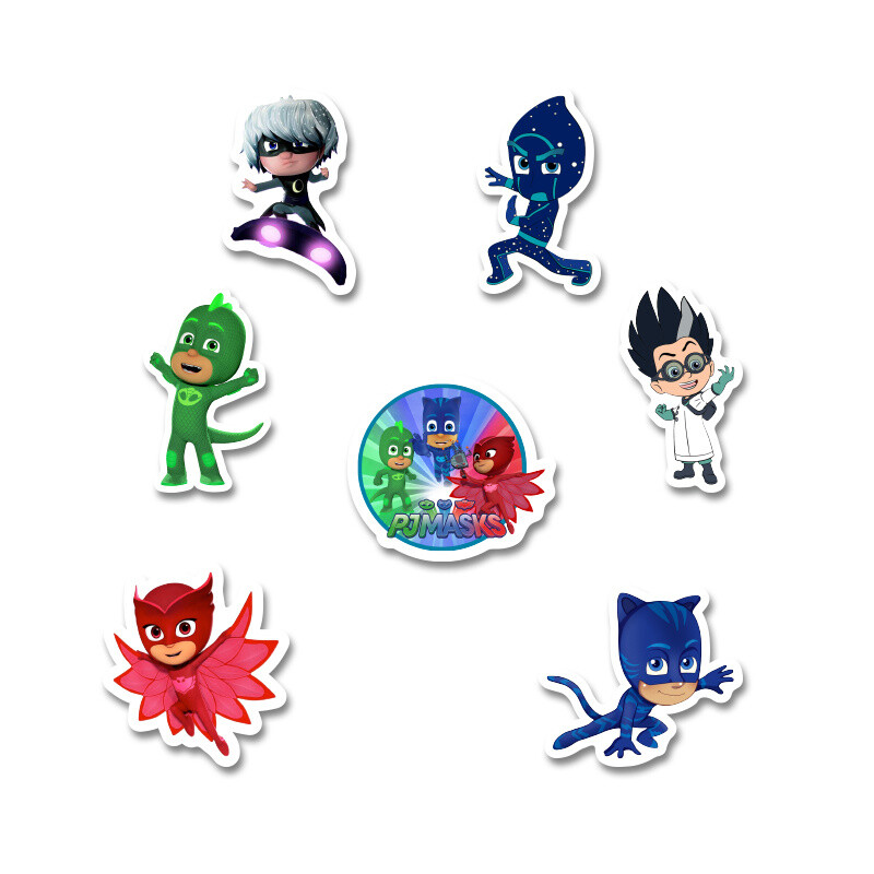 Αυτοκόλλητα PJ Masks 5cm / 8τμχ
