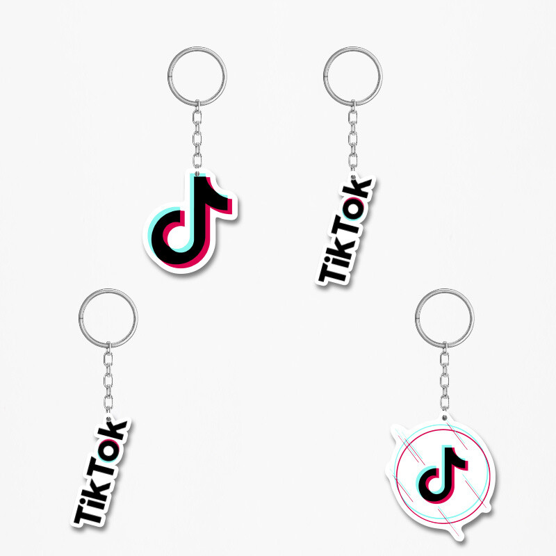 Ξύλινα Μπρελόκ TikTok 5cm/ 4τμχ