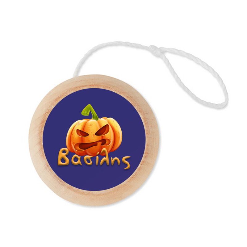 Ξύλινο Γιο – Γιο με όνομα Halloween Κολοκύθες