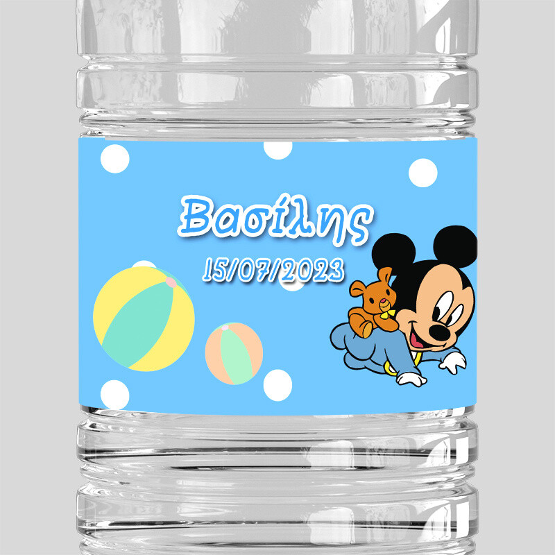 Ετικέτες νερού με όνομα Baby Mickey / 8 τμχ