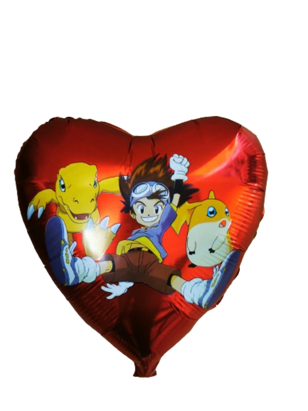Μπαλόνι Φοιλ 18 Καρδιά - Digimon / 46 εκ ασυσκεύστο