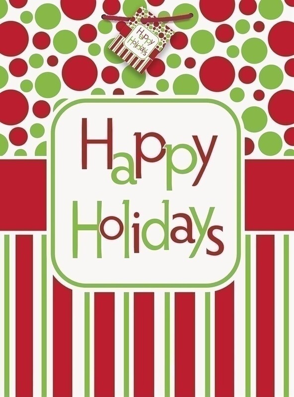 Τσάντα Χάρτινη Γίγας Happy Holidays