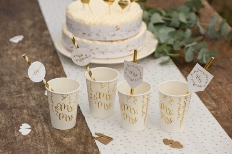 Ποτήρια Mr & Mrs/wedding 10τεμ.