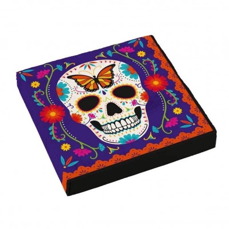 Χαρτοπετσέτες φαγητού Day of the Dead / 16 τεμ