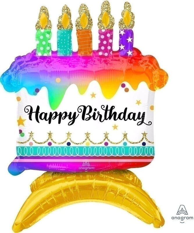 Μπαλόνι Φοιλ Ultrashape Birthday Cake με βάση / 35 x 45 εκ