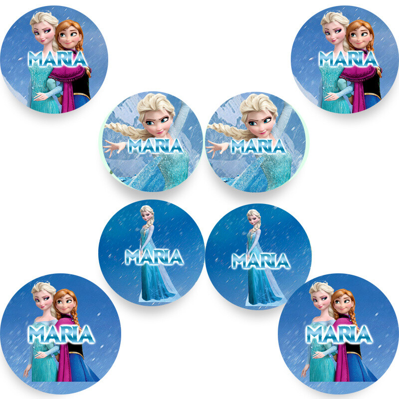 Στρογγυλά αυτοκόλλητα Frozen/8 τμχ