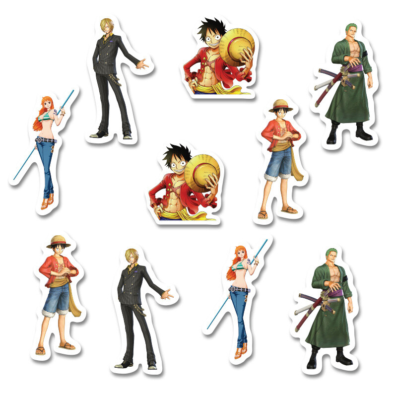 Αυτοκόλλητα One Piece 10cm / 8τμχ