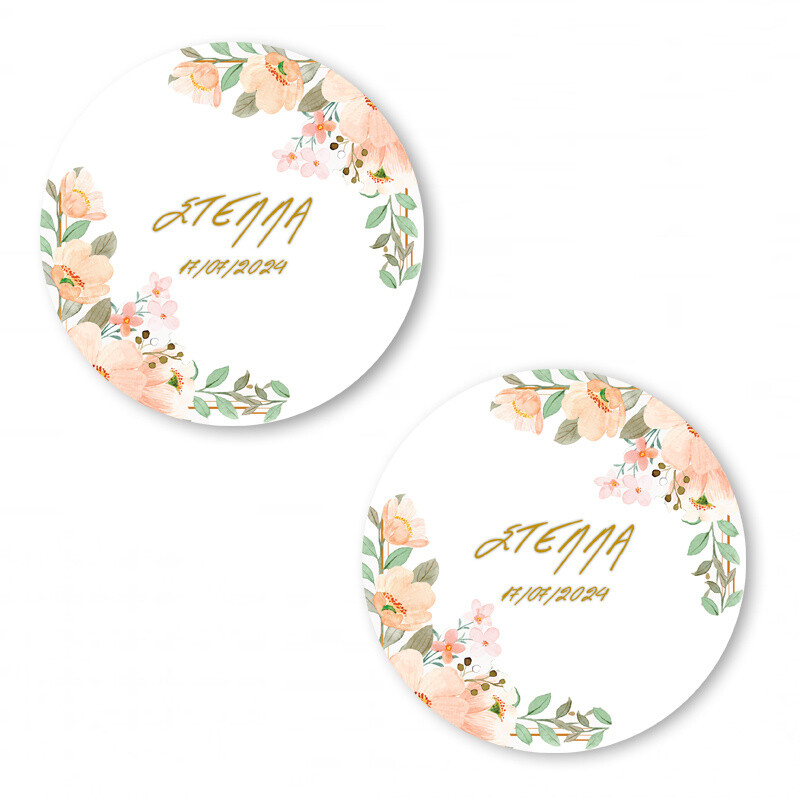 Αυτοκόλλητα με όνομα Boho Birthday / 2τμχ