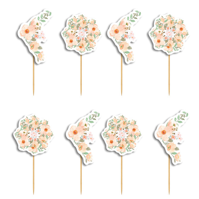 Cupcake toppers Boho Birthday 10cm / 8τμχ