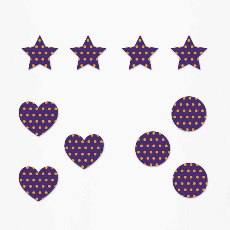 Ξύλινα διακοσμητικά Halloween Νεκροκεφαλές Pattern mix/ 10τμχ(2cm)
