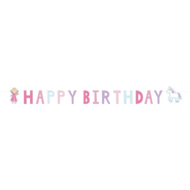 Γιρλάντα γράμματα Happy Birthday Princess  / 1.50μ x 15εκ