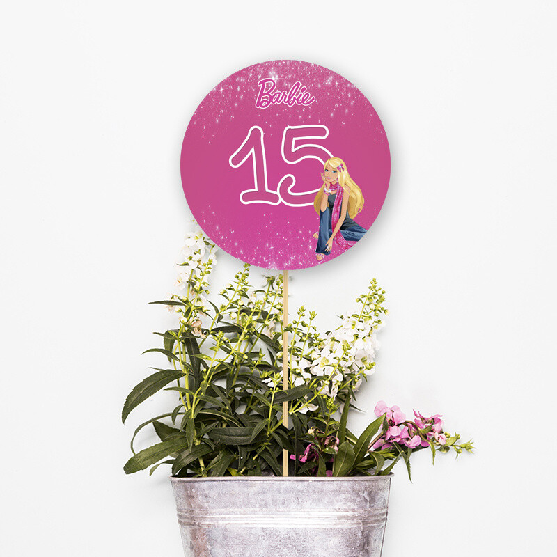 Αρίθμηση τραπεζιού Barbie κύκλος 13cm